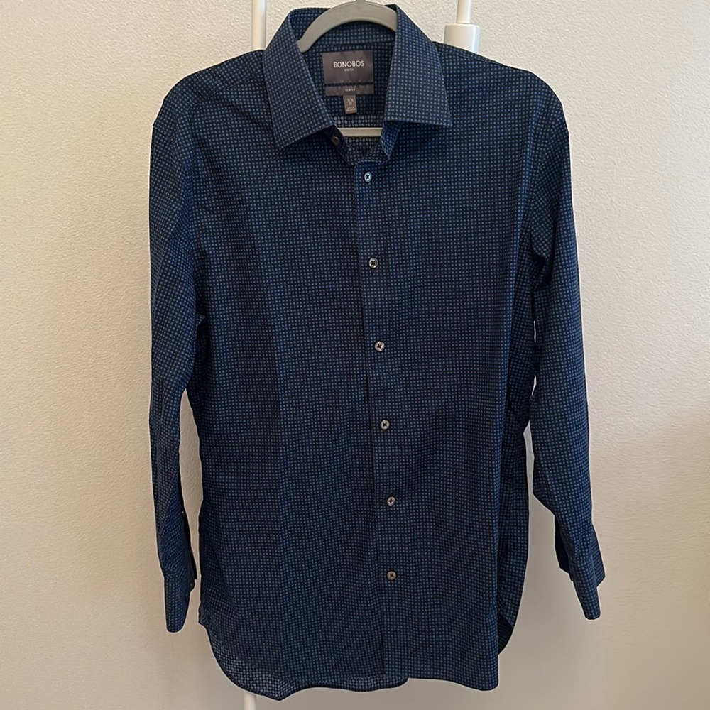 Men's Bonobos Blue Dot Dress Shirt